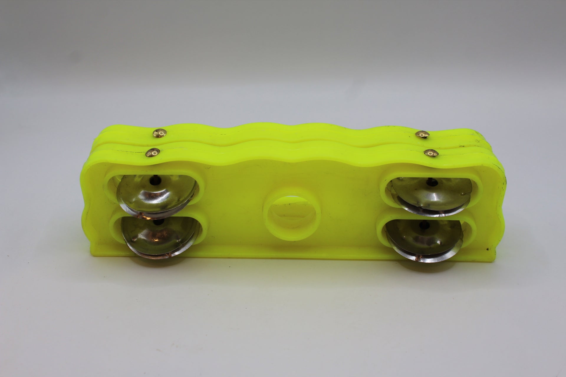 Yellow plastic kartal manjeera twin set — side