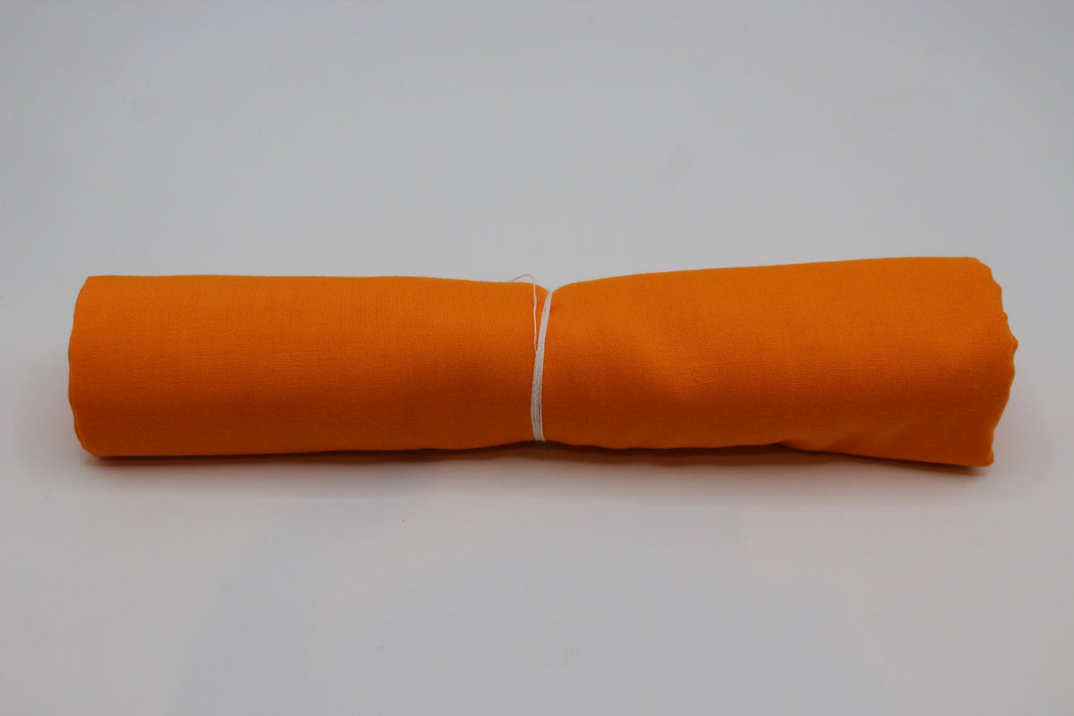 Orange plain cotton pooja cloth roll