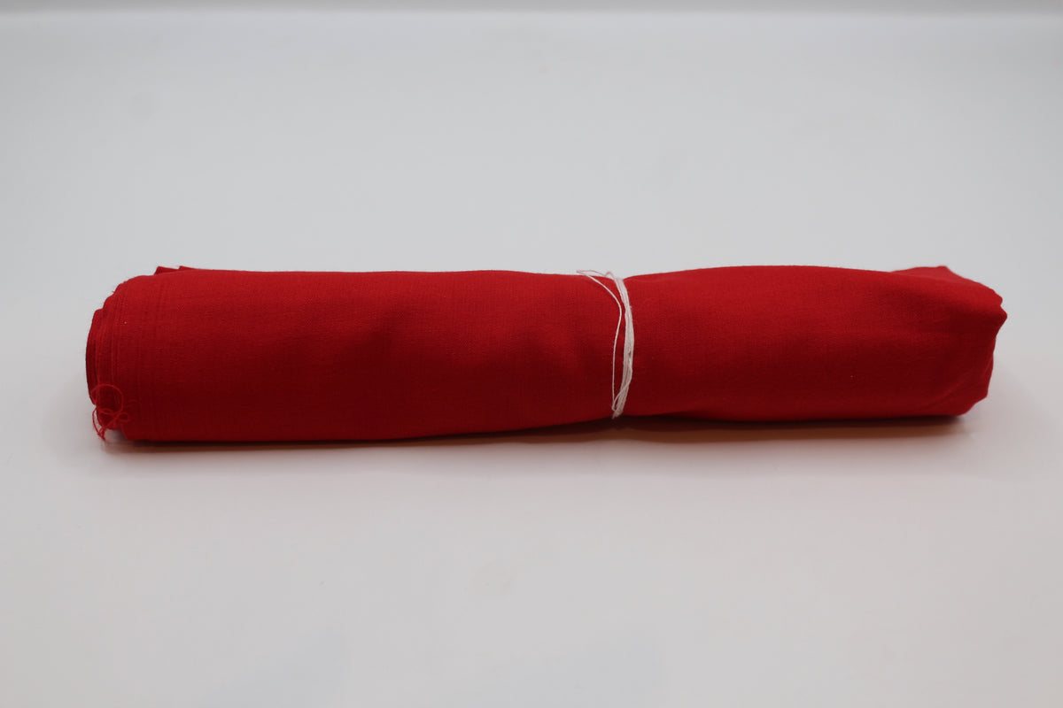 Red plain cotton pooja cloth roll