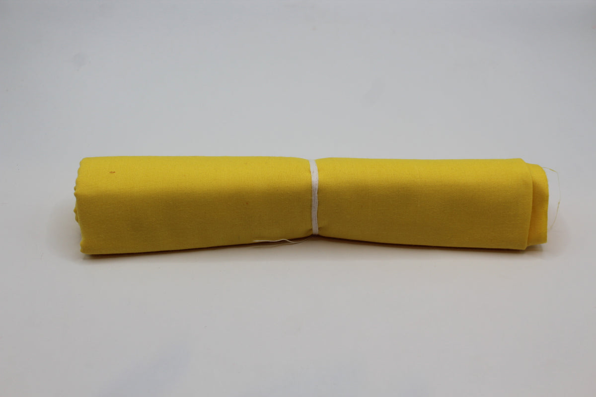 Yellow plain cotton pooja cloth roll