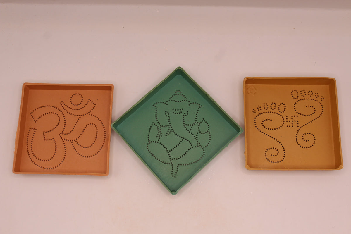 Rangoli Stencils – Pack of 12 Designs, 3.5 inch
