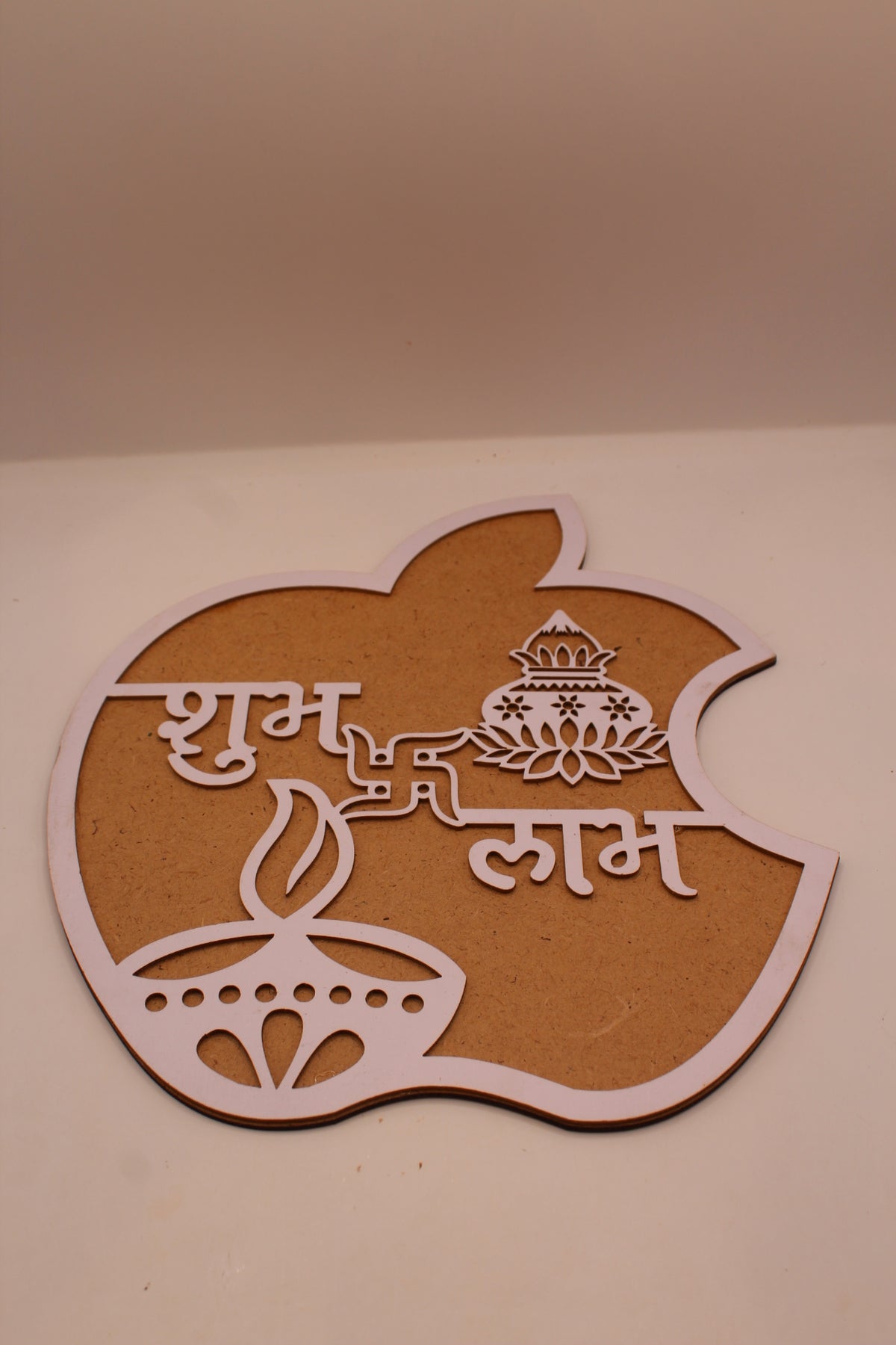 Ready to Fill Rangoli Board – Shubh Labh with Kalash & Diya, Medium