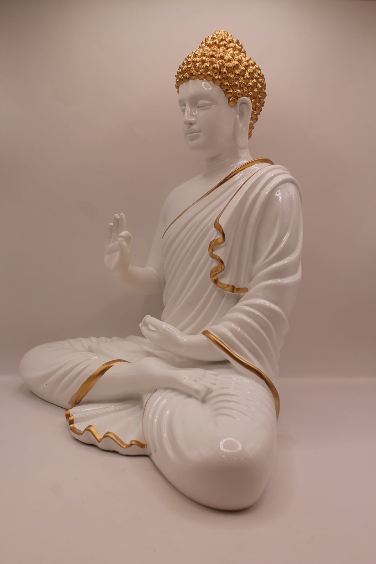 White Buddha statue, right side