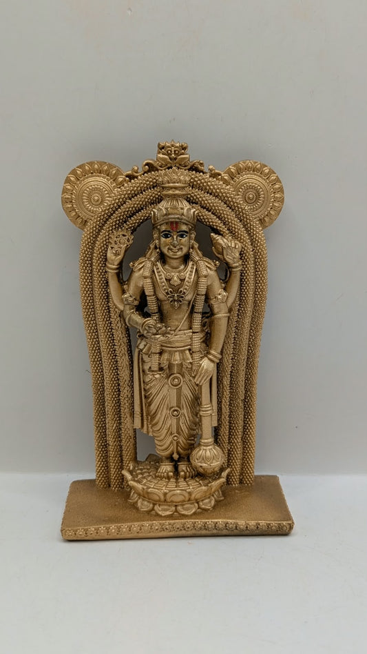 Gold Guruvayurappan Vishnu statue, front view
