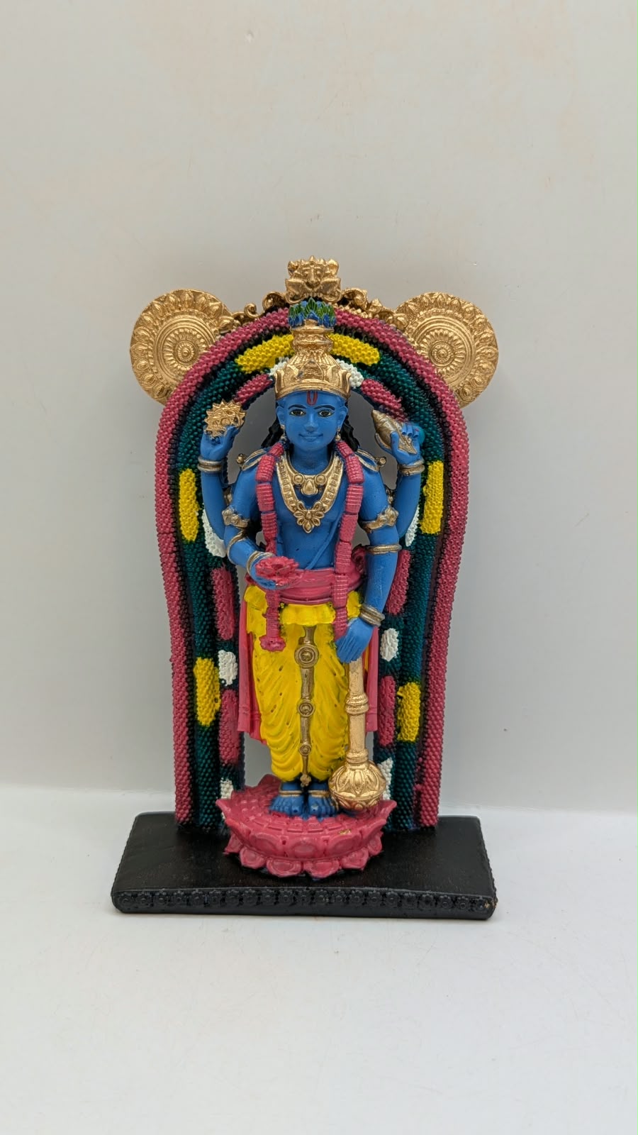 Blue Guruvayurappan Vishnu statue, front view