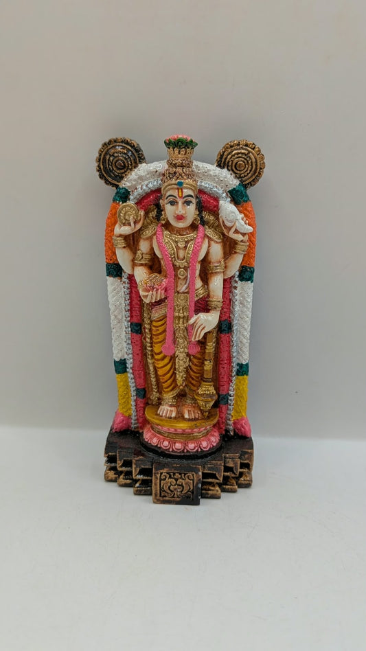 Colourful Guruvayurappan Vishnu statue, front view