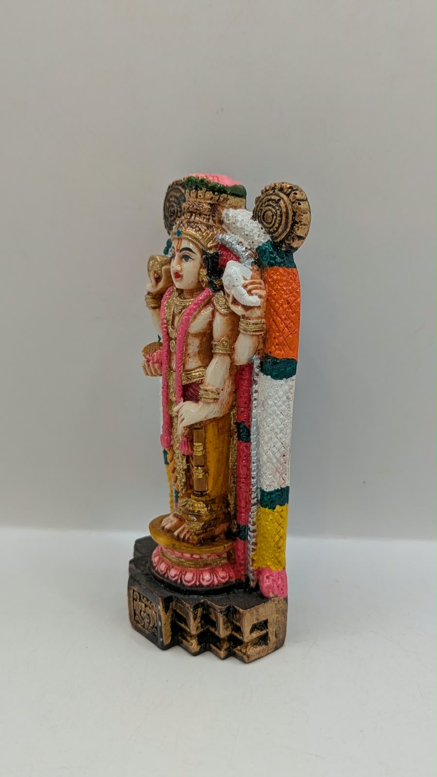 Colourful Guruvayurappan Vishnu statue, other side view