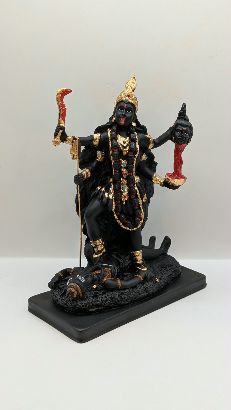 Black Kali Maa statue, side view