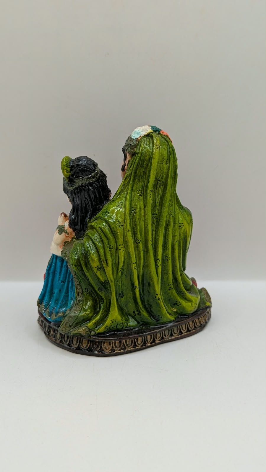 Colourful Yashoda Krishna statue, back view