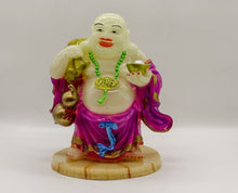 Load image into Gallery viewer, Buddha Figurine Lucky Laughing Buddha Statue White Fiber Home Decorations