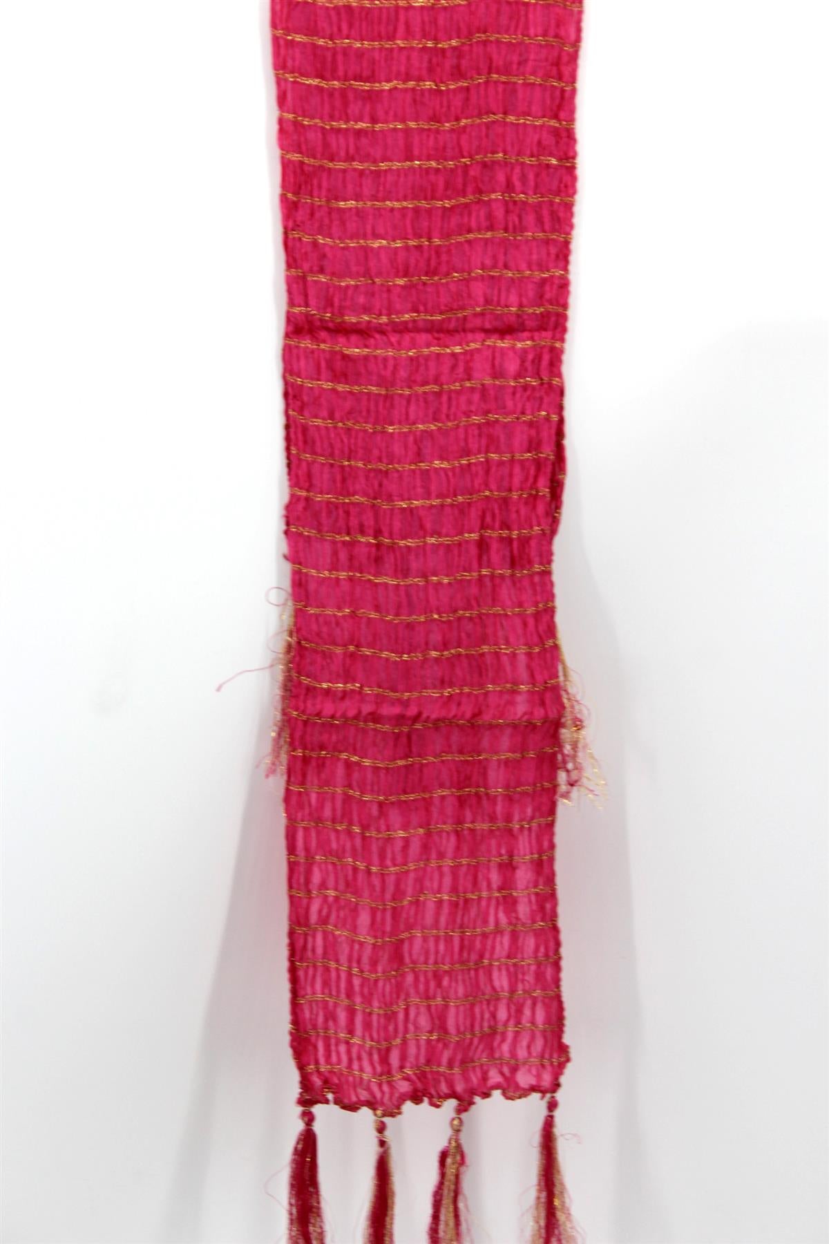 Men's Silk Crush Dupatta - Stole Chunni For Sherwani - Non Stretch size 26 x 250 cm - Stretched size 44 x 250 cm