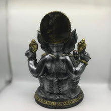 Load image into Gallery viewer, Ganesh Ganesha Ganpati Ganapati Hindu God Hindu God Ganesh fiber idol Black Silver