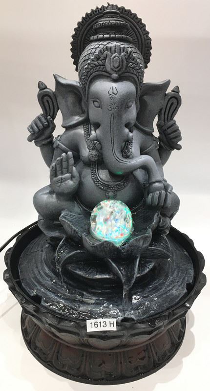 Ganesh Water Fountain Ganesha Zen Meditation Indoor Waterfall  Rolling Ball