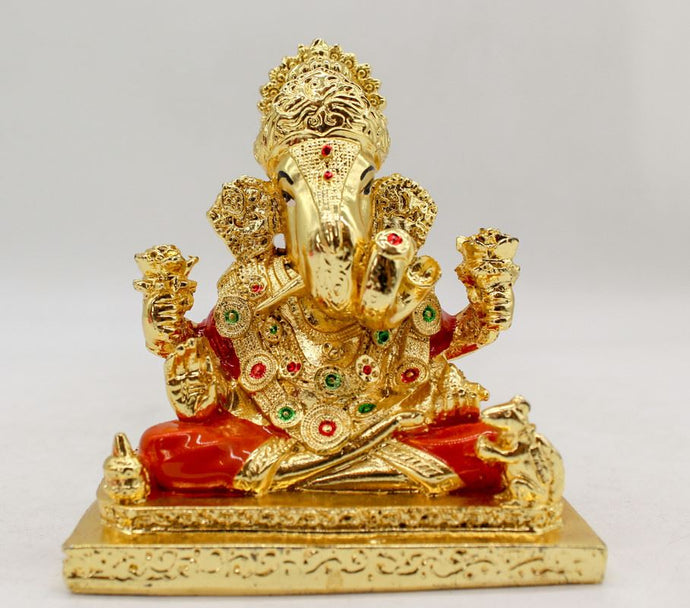 Hindu God Ganesh Modern Ganesha Statue & Lord Ganpati Idol For Home Temple Home Decor, Car dashbord idol