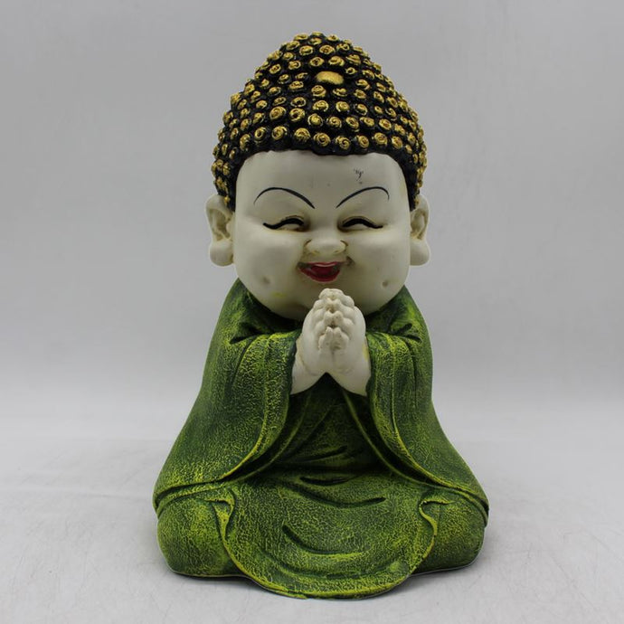 Buddha Sitting Medium,showpiece, Buddha, Baby buddha God Gift Green