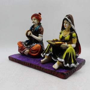 Cultural Rajasthani traditional couple,Indian Rajasthani couple Multi color