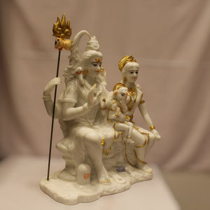 God Shiva,siva,Shankar,Mahadev,Sambhu, Bholenath, Shiv Family idolWhite