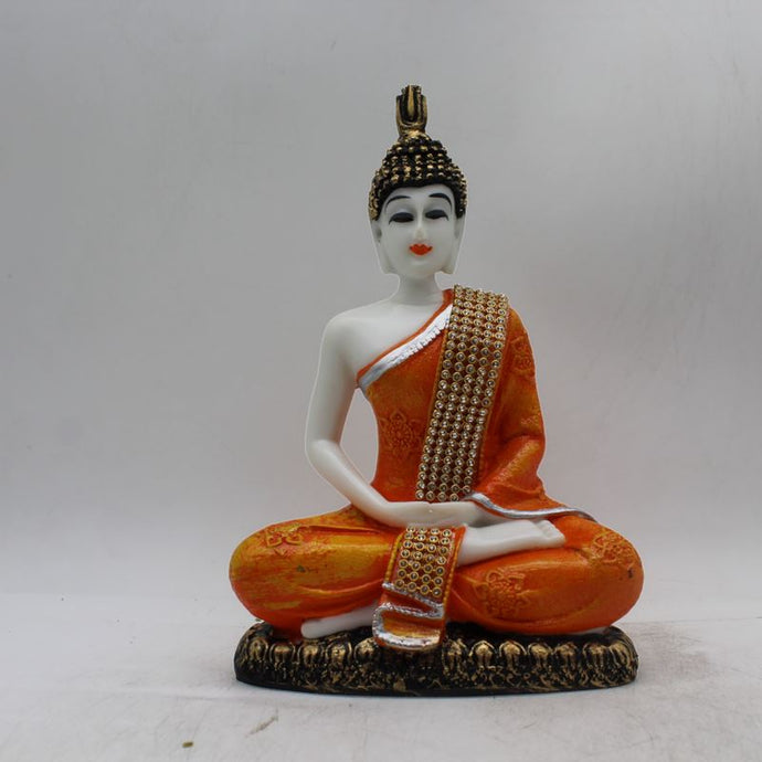 Buddha Sitting Medium,showpiece Decorative Statue Figurine God GiftWhite,Orange