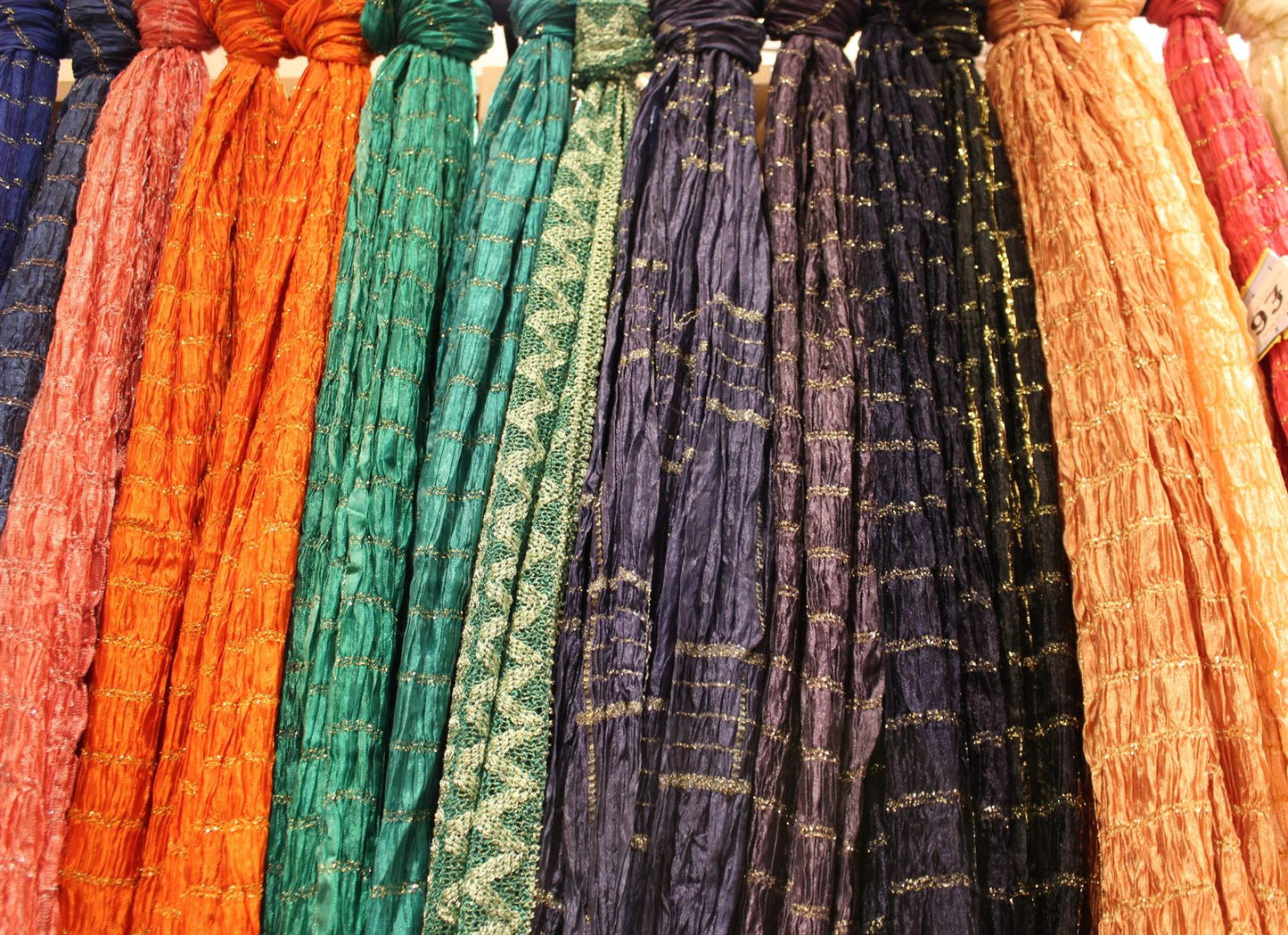 Men's Silk Crush Dupatta - Stole Chunni For Sherwani - Non Stretch size 26 x 250 cm - Stretched size 44 x 250 cm