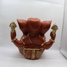Load image into Gallery viewer, Ganesh Ganesha Ganpati Ganapati Hindu God Hindu God Ganesh fiber idolRust color