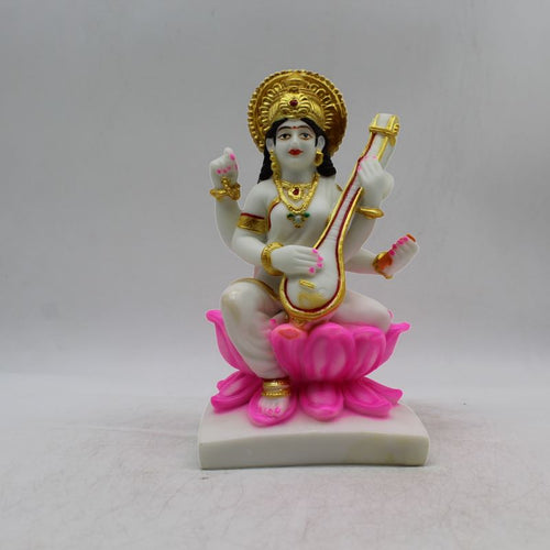 Saraswati mata God of Education Knowledge,Saraswati statue Idol White
