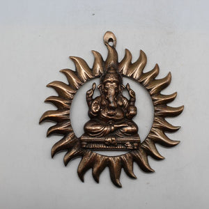 Lord Ganesha Wall Hanging -For Home Decor, Housewarming Gift, Hindu God of Luck..Metal Lord Ganesha Frame Wall Hanging Showpiece
