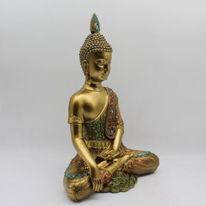 Buddha Sitting Medium,Buddha, showpiece Decorative Statue idolMetal Color