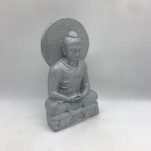 Load image into Gallery viewer, Buddha buddh buddha sitting medium Showpiece Home decore Silver