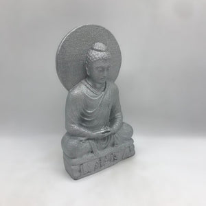 Buddha buddh buddha sitting medium Showpiece Home decore Silver