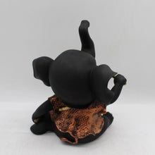 Load image into Gallery viewer, Ganesh Ganesha Ganpati Ganapati Hindu God Hindu God Ganesh fiber idolBlack