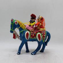 Load image into Gallery viewer, Cultural Rajasthani traditional couple with horse,Indian Rajasthani couple