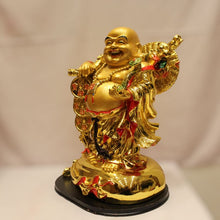 Load image into Gallery viewer, Lucky Laughing Buddha,statue,Happy sitting,luckey man,Happy man Gold