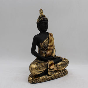 Buddha buddh buddha sitting medium Showpiece Black-Gold