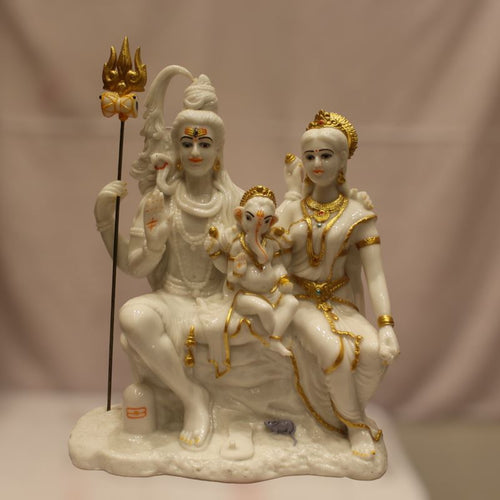 God Shiva,siva,Shankar,Mahadev,Sambhu, Bholenath, Shiv Family idolWhite