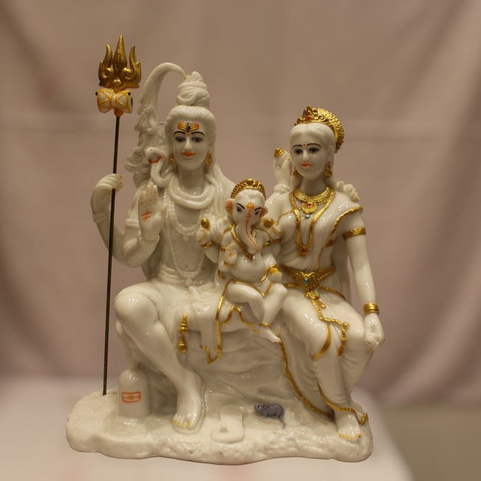 God Shiva,siva,Shankar,Mahadev,Sambhu, Bholenath, Shiv Family idolWhite
