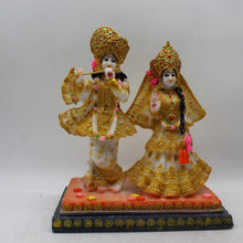 Load image into Gallery viewer, Radha Krishna,Radha Kanha Statue,for Home,office,temple,diwali Pooja White,Gold
