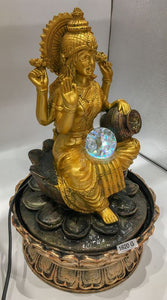 Laxmi Water Fountain Pacific Giftware Sacred Hindu Goddess Lakshmi