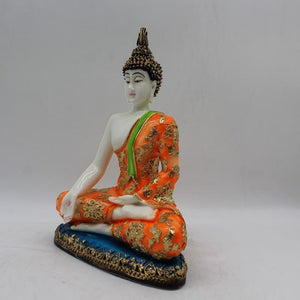Buddha buddh buddha sitting medium Showpiece Multi color