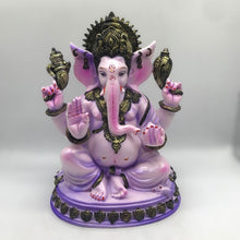 Load image into Gallery viewer, Ganesh Ganesha Ganpati Ganapati Hindu God Ganesh fiber idol Light Purple