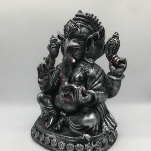Ganesh Ganesha Ganpati Ganapati Hindu God Hindu God Ganesh fiber idol Silver