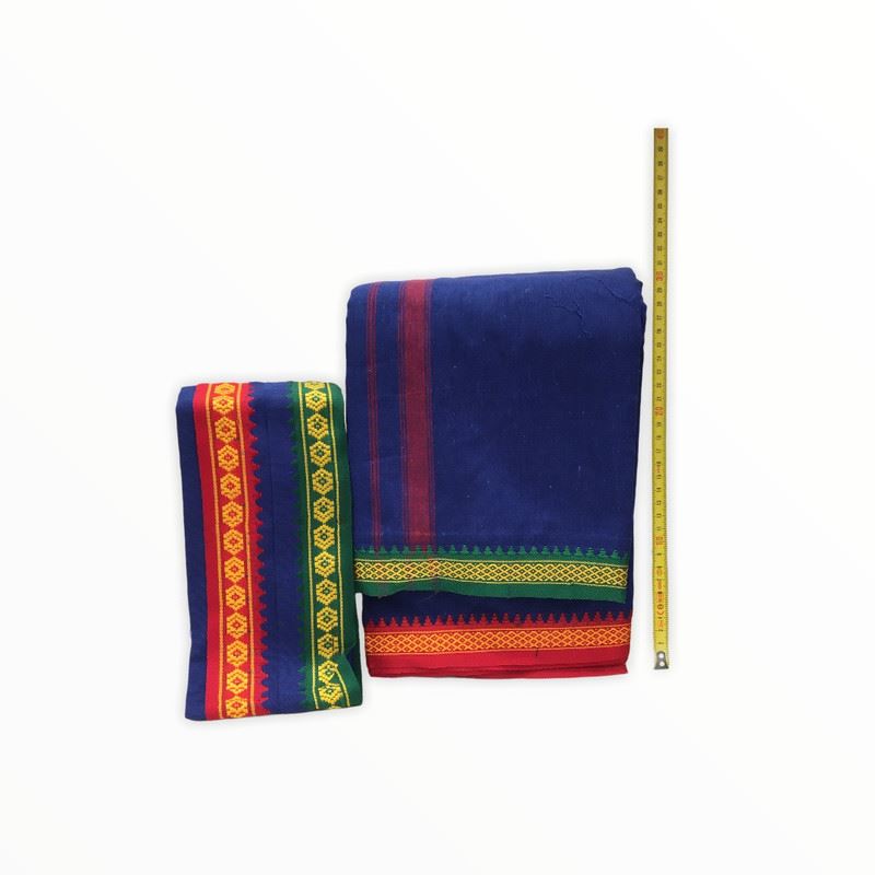 Men's Traditional Veshti / Dhoti / Vasti with Angavastram