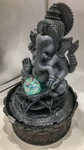 Ganesh Water Fountain Ganesha Zen Meditation Indoor Waterfall  Rolling Ball