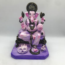 Load image into Gallery viewer, Ganesh Ganesha Ganpati Ganapati Hindu God Ganesh fiber idol Light Purple