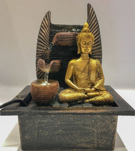 Load image into Gallery viewer, Gautam buddhaWater Fountain Grey Buddha with LED Light Indoor Water Fountain