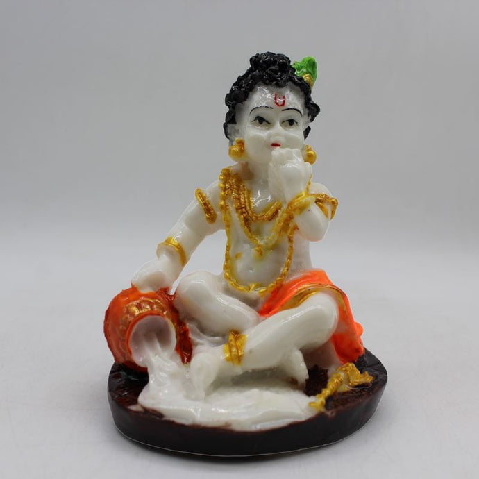 Lord Krishna Kanha Bal gopal Statue Home Temple Office decore Multi Color