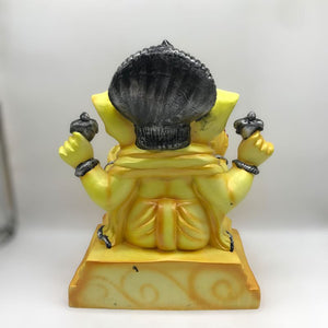 Ganesha Ganesh Ganpati Hindu Elephant God Diwali Pooja Ganpati fiber idol Yellow