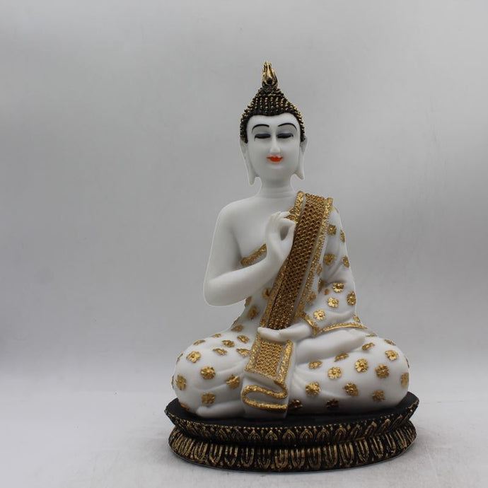 Buddha Sitting Medium,showpiece Decorative Statue Figurine God GiftWhite