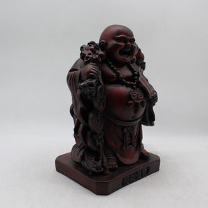Lucky Laughing Buddha,statue,Happy sitting,showpeace,luckey man,Happy man Maroon