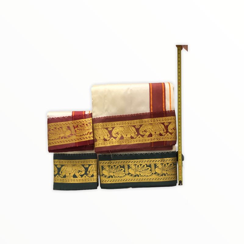 Men's Traditional Veshti / Dhoti / Vasti with Angavastram