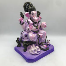 Load image into Gallery viewer, Ganesh Ganesha Ganpati Ganapati Hindu God Ganesh fiber idol Light Purple